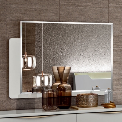Product photograph of Camel Kharma Night White Italian Mirror - 120cm X 90cm from Choice Furniture Superstore