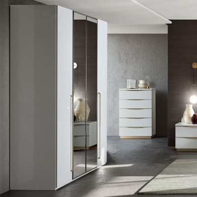 Product photograph of Camel Kharma Night White Italian Wardrobe from Choice Furniture Superstore