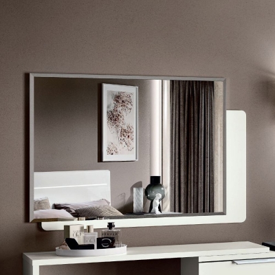 Product photograph of Camel Kimera Night White Italian Wall Mirror - 120cm X 90cm from Choice Furniture Superstore