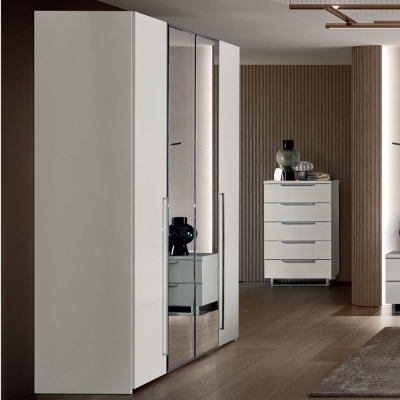 Product photograph of Camel Kimera Night White Italian Wardrobe from Choice Furniture Superstore