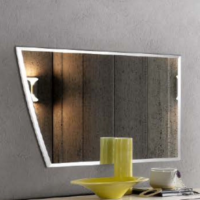 Product photograph of Camel Luna Night White Ash Italian Mirror - 109cm X 70cm from Choice Furniture Superstore