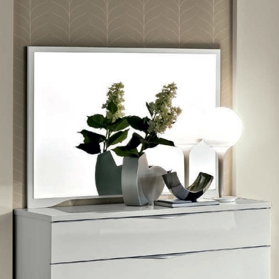 Product photograph of Camel Onda Night White Italian Mirror - 120cm X 90cm from Choice Furniture Superstore