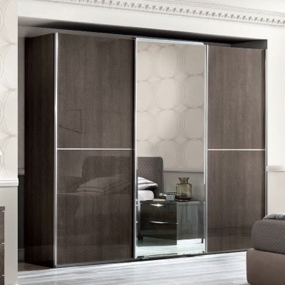 Product photograph of Camel Platinum Night Italian Mirror Sliding Wardrobe from Choice Furniture Superstore