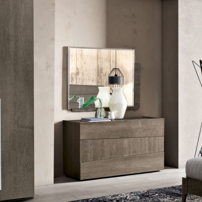 Product photograph of Camel Tekno Night Silver Birch Italian Dresser from Choice Furniture Superstore