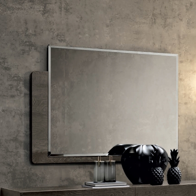 Product photograph of Camel Tekno Night Silver Birch Italian Rectangular Mirror - 120cm X 90cm from Choice Furniture Superstore