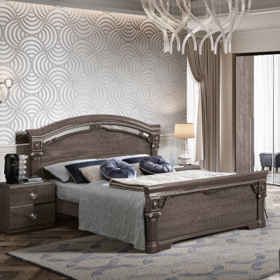 Product photograph of Camel Nabucco Night Silver Birch Italian Bed With Footboard from Choice Furniture Superstore