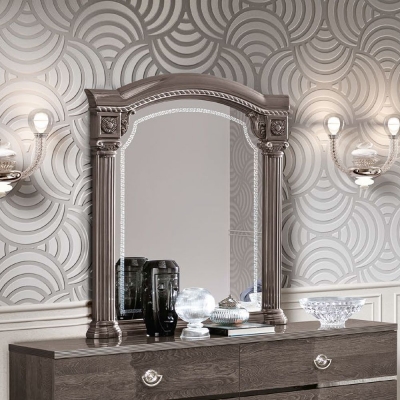 Product photograph of Camel Nabucco Night Silver Birch Italian Dressing Mirror from Choice Furniture Superstore