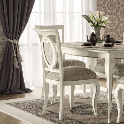 Product photograph of Camel Fantasia Day Antique White Italian Dining Chair Pair from Choice Furniture Superstore