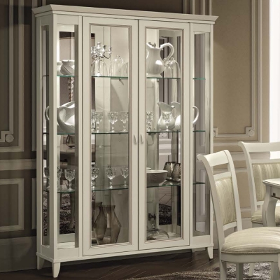 Product photograph of Camel Giotto Day Bianco Antico Italian Curio Cabinet from Choice Furniture Superstore