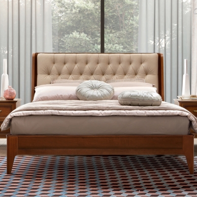 Product photograph of Camel Giotto Night Walnut 5ft King Size Italian Bed With Storage from Choice Furniture Superstore