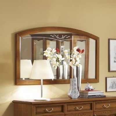 Product photograph of Camel Nostalgia Day Walnut Italian Rectangular Mirror - 140cm X 80cm from Choice Furniture Superstore