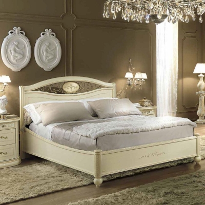 Product photograph of Camel Siena Night Ivory Italian Ferro Ring Bed With Storage from Choice Furniture Superstore