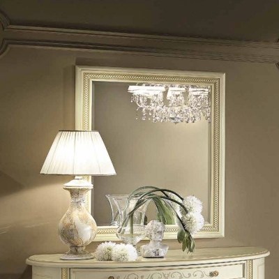 Product photograph of Camel Siena Night Ivory Italian Rectangular Mirror - 88cm X 105cm from Choice Furniture Superstore