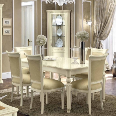 Product photograph of Camel Torriani Day Ivory Italian 6 Seater Extending Dining Table from Choice Furniture Superstore