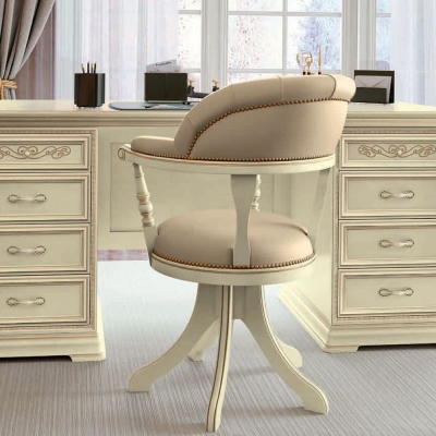 Product photograph of Camel Torriani Day Ivory Italian Swivel Chair from Choice Furniture Superstore