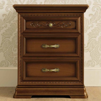 Product photograph of Camel Torriani Night Walnut Italian Bedside Cabinet from Choice Furniture Superstore