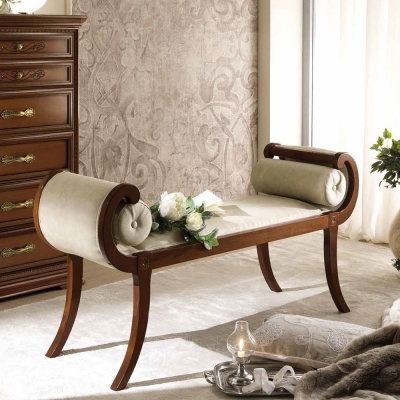 Image of Camel Torriani Night Walnut Italian Curve Bench