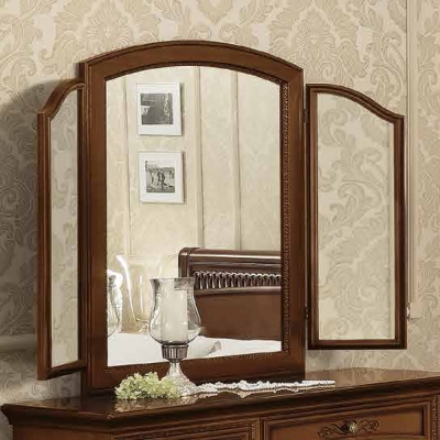 Product photograph of Camel Torriani Night Walnut Italian Vanity Mirror from Choice Furniture Superstore