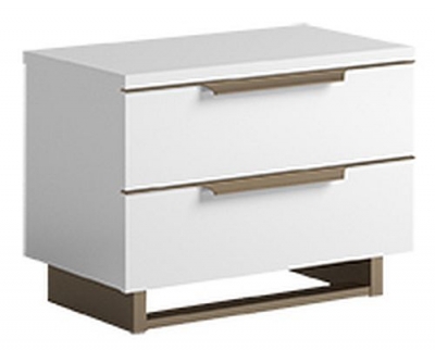 Product photograph of Camel Smart Night White Italian 2 Drawer Maxi Bedside Cabinet from Choice Furniture Superstore