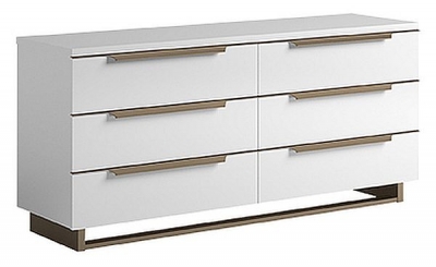 Product photograph of Camel Smart Night White Italian 6 Drawer Chest from Choice Furniture Superstore