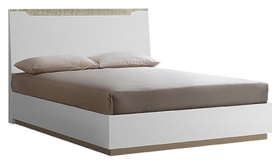 Camel Smart Night White Italian Bed with Luna Storage