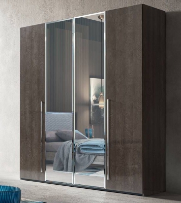 Product photograph of Camel Tekno Night Silver Birch Italian Wardrobe from Choice Furniture Superstore