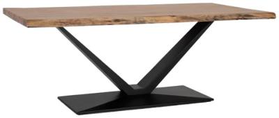 Product photograph of Oamicuto Acacia Wood And Metal 8 Seater Dining Table - 1627 from Choice Furniture Superstore