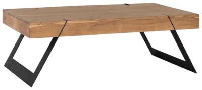 Product photograph of Engaruka Acacia Wood And Metal Coffee Table from Choice Furniture Superstore