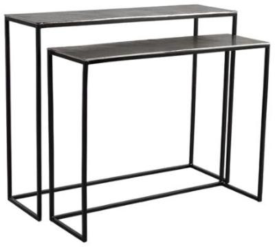 Product photograph of Belva Aluminum Console Tables Set Of 2 from Choice Furniture Superstore