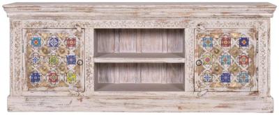Product photograph of Awendaw 2 Door Mango Wood Tv Stand from Choice Furniture Superstore