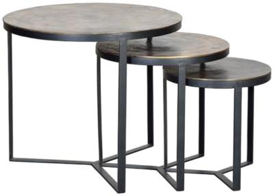 Product photograph of Utambalia Bronze And Metal Coffee Table Set Of 3 from Choice Furniture Superstore