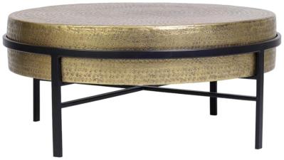 Product photograph of Zimtini Bronze And Metal Coffee Table from Choice Furniture Superstore