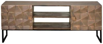 Product photograph of Pinole Solid Mango Wood Tv Cabinet from Choice Furniture Superstore