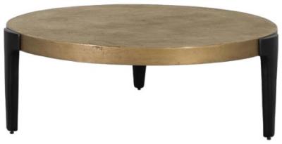 Product photograph of Oxwich Gold And Black Coffee Table from Choice Furniture Superstore