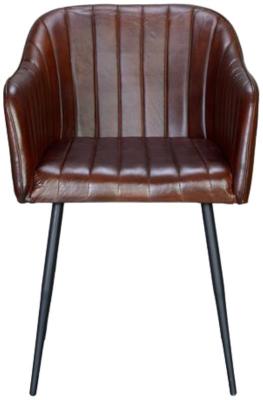 Ephraim Industrial Leather Upholstered Armchair