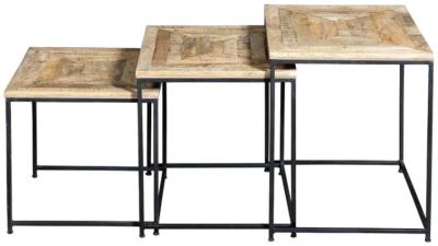 Galappo Mango Wood Nest Of 3 Tables