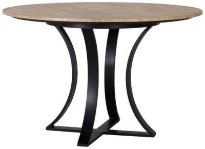 Quinto Marble Top And Metal Base 4 Seater Dining Table 1651
