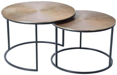 Kingalamila Metal Coffee Table Set Of 2 1022