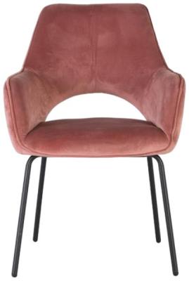 Product photograph of Gahanna Pink Polyester Fabric Dining Chair Sold In Pairs from Choice Furniture Superstore