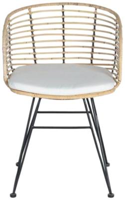 Angie Rattan And Metal Dining Chair Sold In Pairs