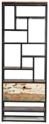 Product photograph of Jakin Recicled Wood 1 Door Bookcase from Choice Furniture Superstore