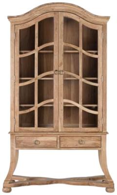 Myton Solid Acacia Wood 2 Door Display Cabinet