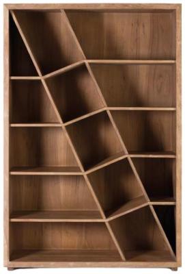 Product photograph of Zenda Solid Acacia Wood Bookcase from Choice Furniture Superstore
