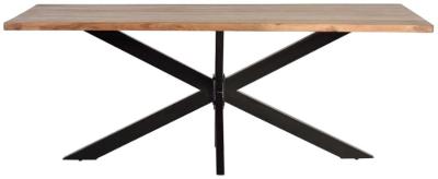 Product photograph of Ansalonga Solid Acacia Wood Rectangular Dining Table - 8 Seater from Choice Furniture Superstore