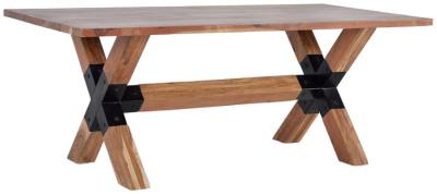 Product photograph of Onturo Solid Acacie Wood 6 Seater Dining Table - 1148 from Choice Furniture Superstore