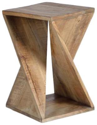 Product photograph of Umapine Solid Mango Wood Side Table from Choice Furniture Superstore