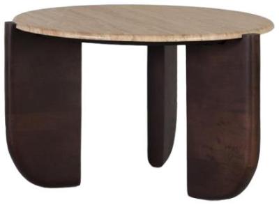 Product photograph of Kiwandani Solid Mango Wood And Marble Top Coffee Table from Choice Furniture Superstore