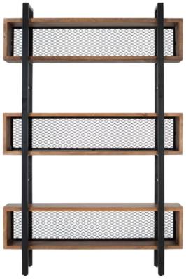 Product photograph of Longdale Solid Mango Wood And Metal Bookcase from Choice Furniture Superstore