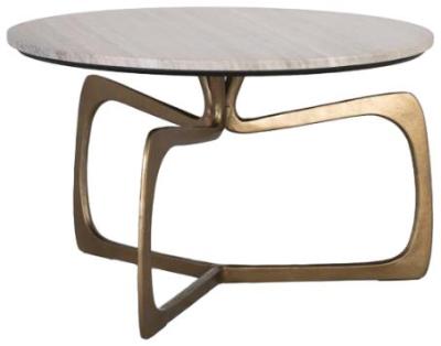 Newgale White And Gold Coffee Table 1608