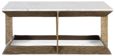Product photograph of Caerfyrddin White And Gold Coffee Table from Choice Furniture Superstore